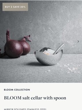 Georg Jensen Bloom Salt Cellar in Polished Silver
